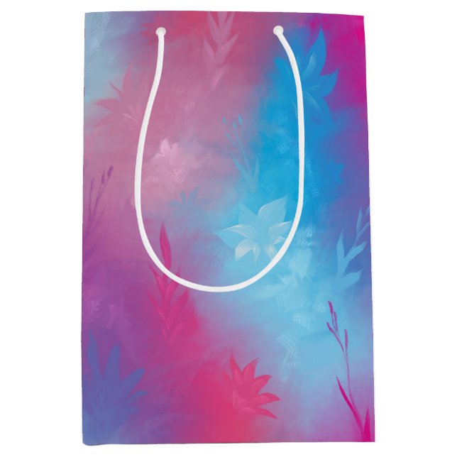Floral Abstraktion Mittlere Geschenktüte (Vorderseite)