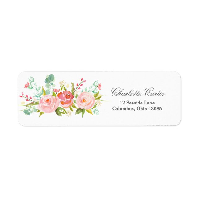 Floral Address Label (Vorne)