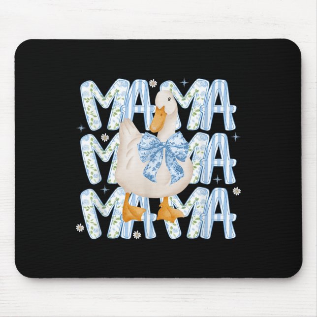 Floral Albern Gänse Boho Mama Mama Farm Enten Tier Mousepad (Vorne)
