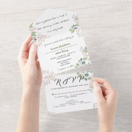 Floral ・ All in one Wedite Einladung