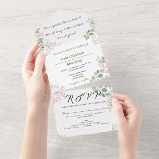 Floral ・ All in one Wedite Einladung
