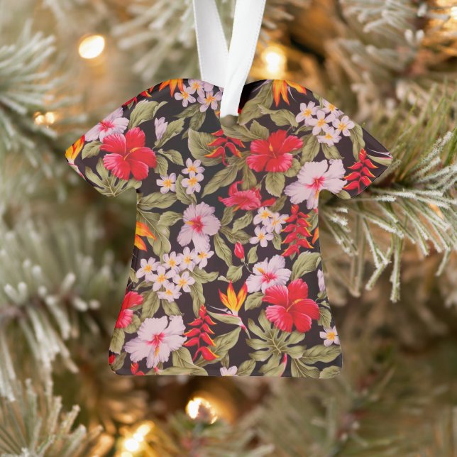 Floral Aloha Shirt Ornament (Baum)
