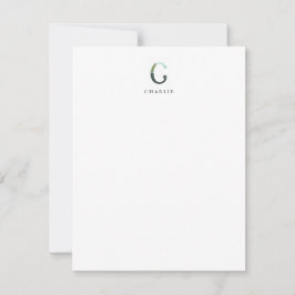 Floral Alphabet - C - Stationierungskarte Mitteilungskarte