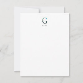 Floral Alphabet - G - Stationierungskarte Mitteilungskarte