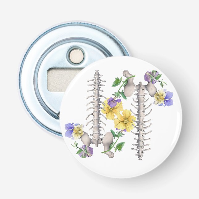 Floral Anatomy - Vertebrae, Hip Bone Flaschenöffner (Vorderseite)