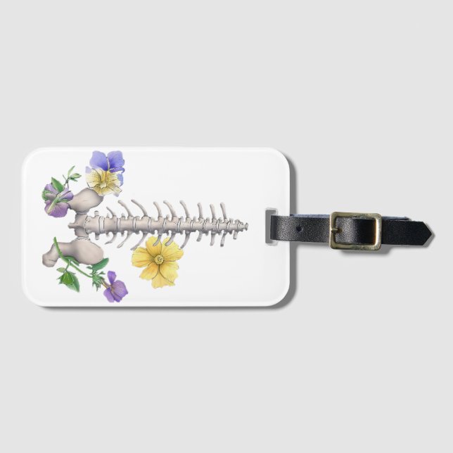 Floral Anatomy - Vertebrae, Hip Bone Gepäckanhänger (Vorderseite (Horizontal))