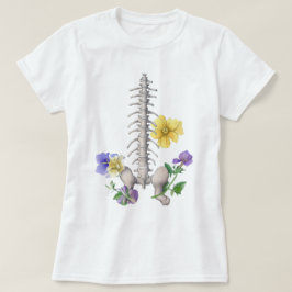 Floral Anatomy - Vertebrae, Hip Bone T-Shirt