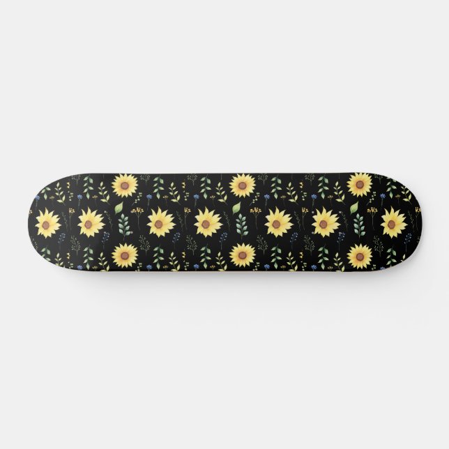  Floral And Glamour Seamless Pattern Spring    Skateboard (Horizontal)