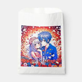Floral Anime Thema Personalisierte Hochzeit Geschenktütchen