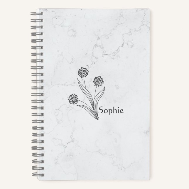 Floral anpassbare Reise 2025 Notizbuch (Vorderseite)