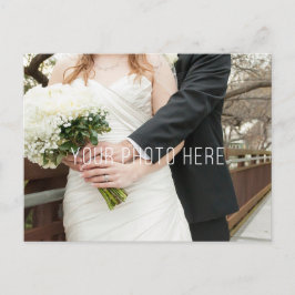 Floral Antlers Rustic Wood Wedding Vielen Dank Postkarte