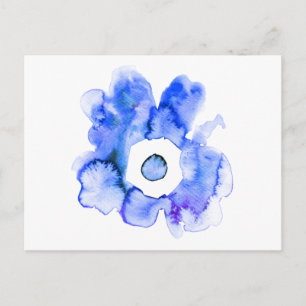 Floral Aquarell, handgezeichnet, abstrakte Kunst P Postkarte