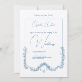 Floral Aquarell Moderne Typografie Hochzeit Einladung