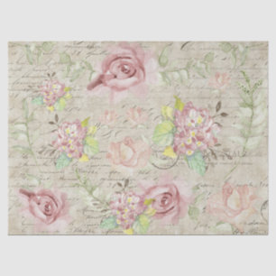 Floral Aquarell Rosa Blume Ephemere Entdeckungsrei Seidenpapier