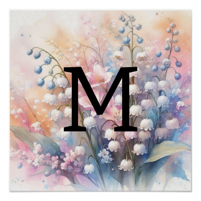 Floral Aquarelllilly Poster (Vorderseite)
