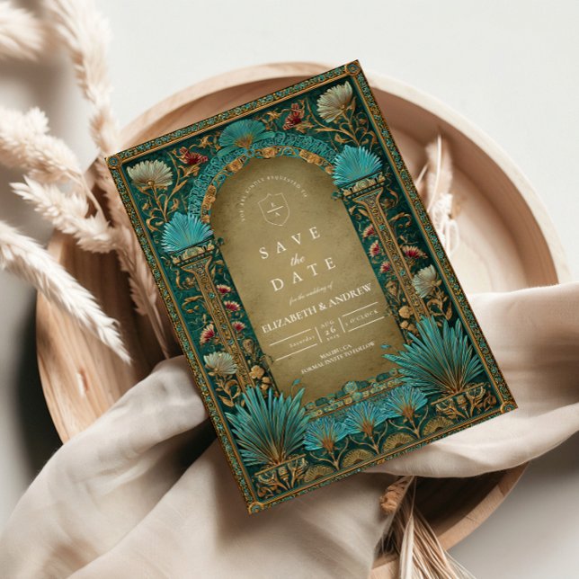 Floral Arch Islamic Wedding Save The Date (Von Creator hochgeladen)