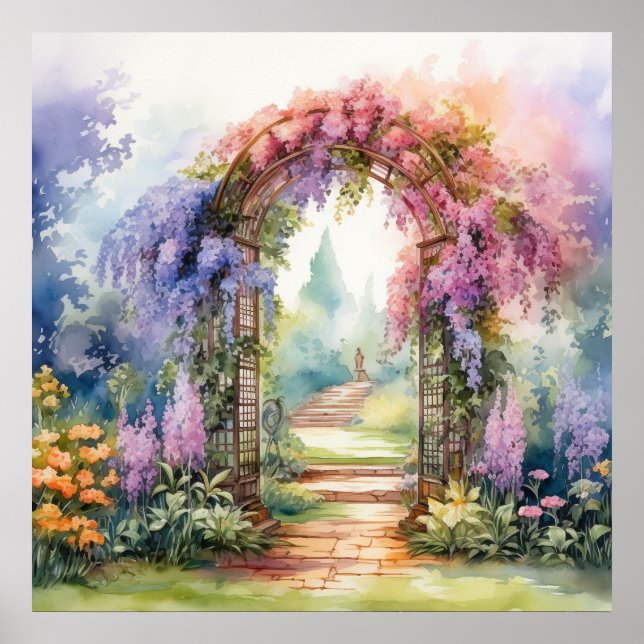 Floral Arch Landscape Poster (Vorne)
