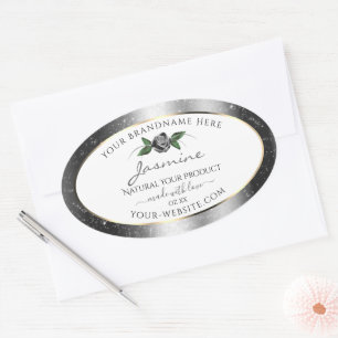 Floral Argent Blanc produit Étiquettes Parties sci