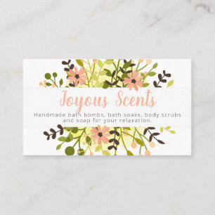 Floral Arrangement Bath Bombe Soak Scrub Seife Visitenkarte