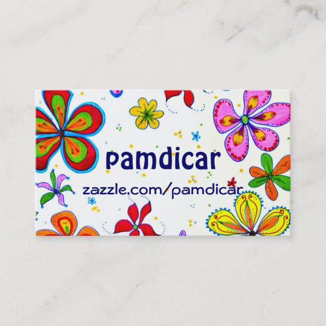 Floral Art Business Card Visitenkarte (Vorderseite)