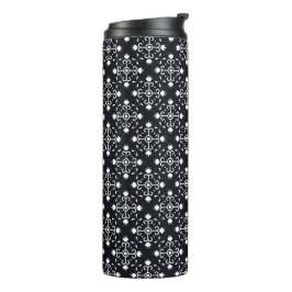 Floral Art Deco Muster Thermosbecher