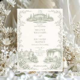 Floral Art Nouveau–Inspired Wedding Stationery Inv Einladung