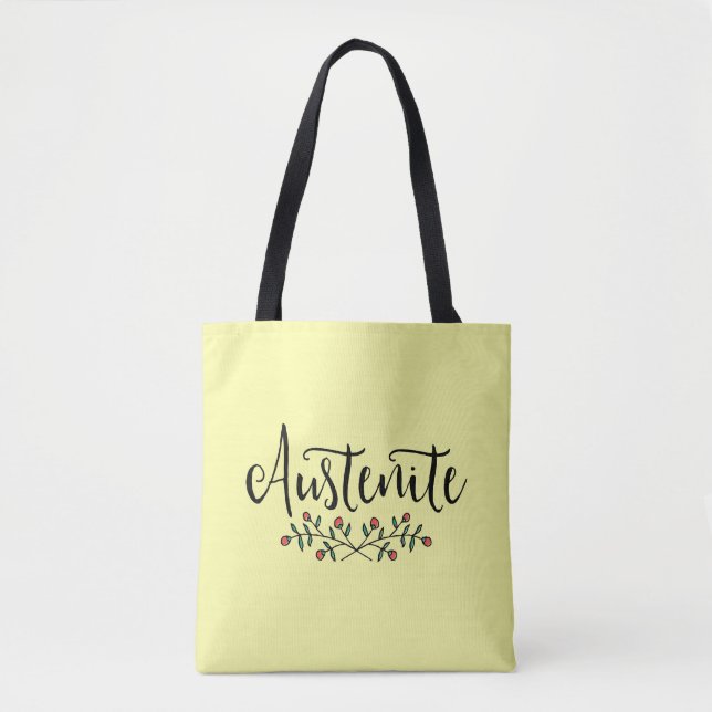 Floral Austenite Yellow Bookish Tasche (Vorderseite)