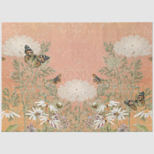 Floral Autumn Paris Butterfly Ephemere Decoupage Seidenpapier