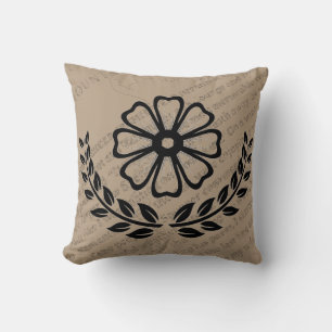 Floral avec texte - Coussin en polyester 16" x 16"