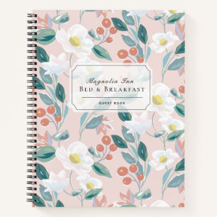 Floral B&B Ferienwohnung Rosa Rosa Gästebuch Notizbuch