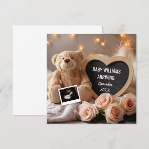 Floral Baby Ankündigung für Social Media