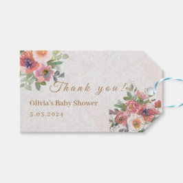 Floral Baby Girl Dusche Geschenkanhänger