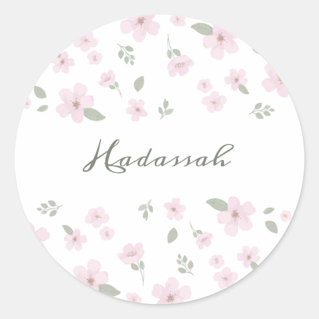 Floral Baby Girl Sticker (Vorderseite)