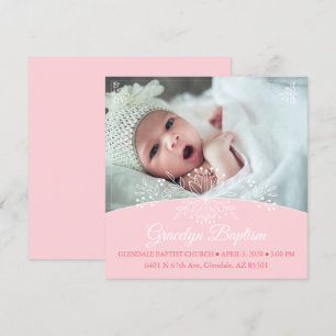 Floral Baby Girl Taufe Einladung