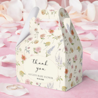 Floral Baby In Bloom Favor Box Geschenkschachtel