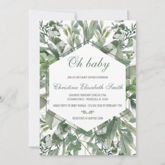 Floral Baby Showeinladung Einladung