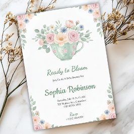 Floral baby shower Invitation card design  Einladung