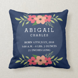 Floral Baby Stats Kinderpilz Kissen