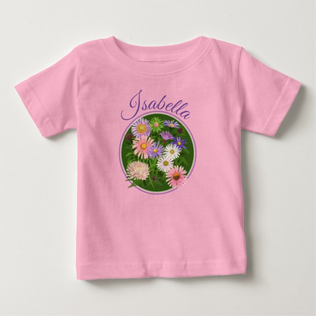 Floral Baby top - T - Shirt romantisch-böhmisch-ro (Vorderseite)