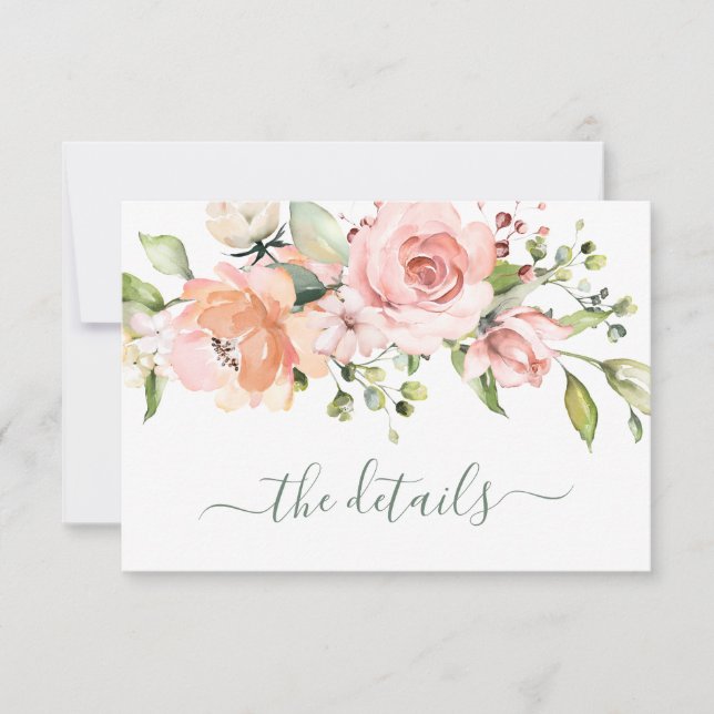 Floral Bachelorette Wochenende Informationen Einladung (Vorderseite)
