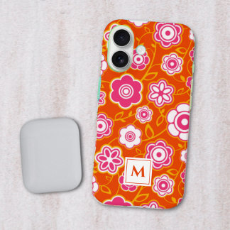 Floral Bandana Print Monogram iPhone 16 Hülle