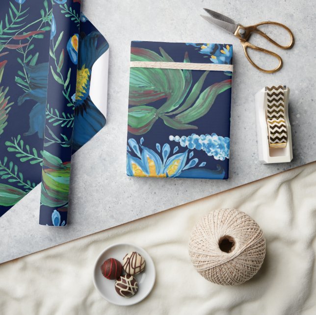 Floral Batik malen ukrainische Folkloremalerei Sti Geschenkpapier (Basteln)