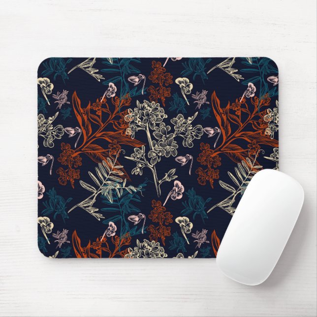 Floral Beautiful Muster Mousepad (Mit Mouse)