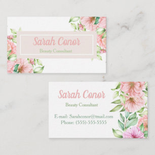 Floral Beauty Consultant Carte de visite