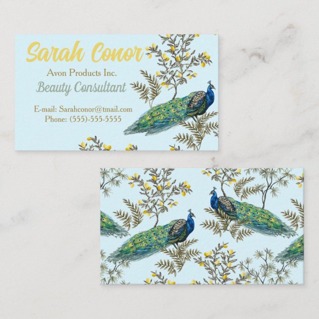 Floral Beauty Consultant Visitenkarte (Vorne/Hinten)