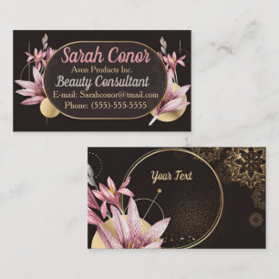 Floral Beauty Consultant Visitenkarte