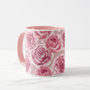 Floral Beauty - tasse aux fleurs roses.