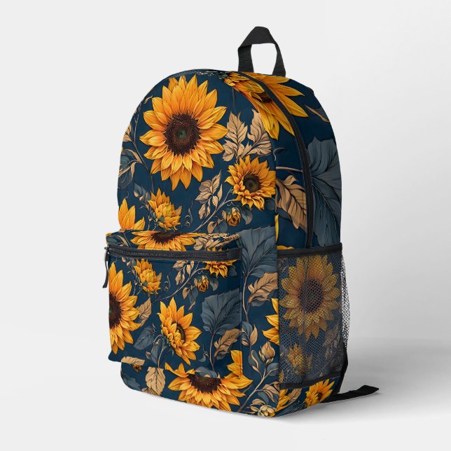 floral bedruckter rucksack (Rückseitige Ecke Rechts)