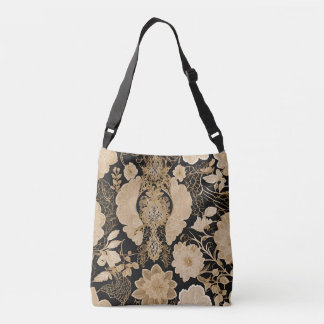 Floral Beige Lace Ai art Tragetaschen Mit Langen Trägern