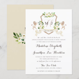 Floral Beige Weiße Vegetation Elegantes ElfenbeinW Einladung